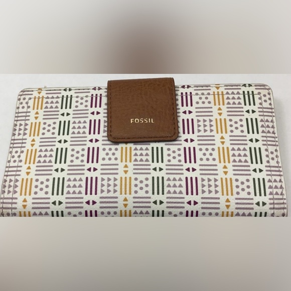 Fossil Rachel Multicolor Tote Bag and Matching Wallet - Picture 3 of 9